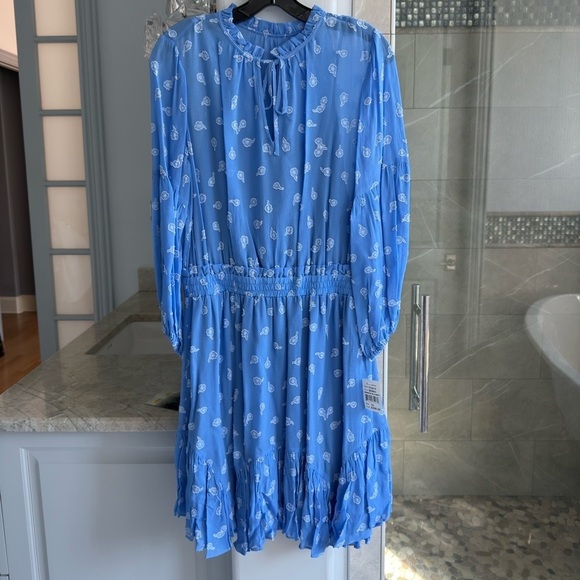 Shoshanna Breeze Blue Smocked Dress - Picture 12 of 16